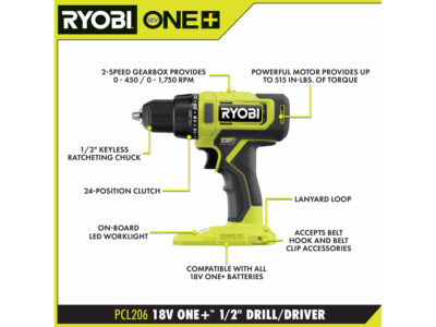 Combo kit taladro y atornillador inalambrico RYOBI