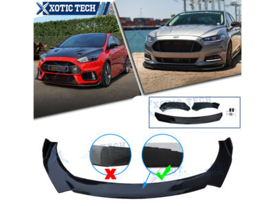 Lip Bumper Delantero Negro Brillante Y Rojo